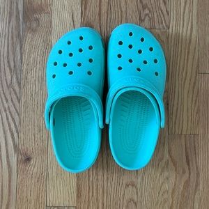 Teal Crocs